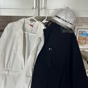 Nursing costume-sold as set or separately. XL nursing dress, blue wool cap, etc